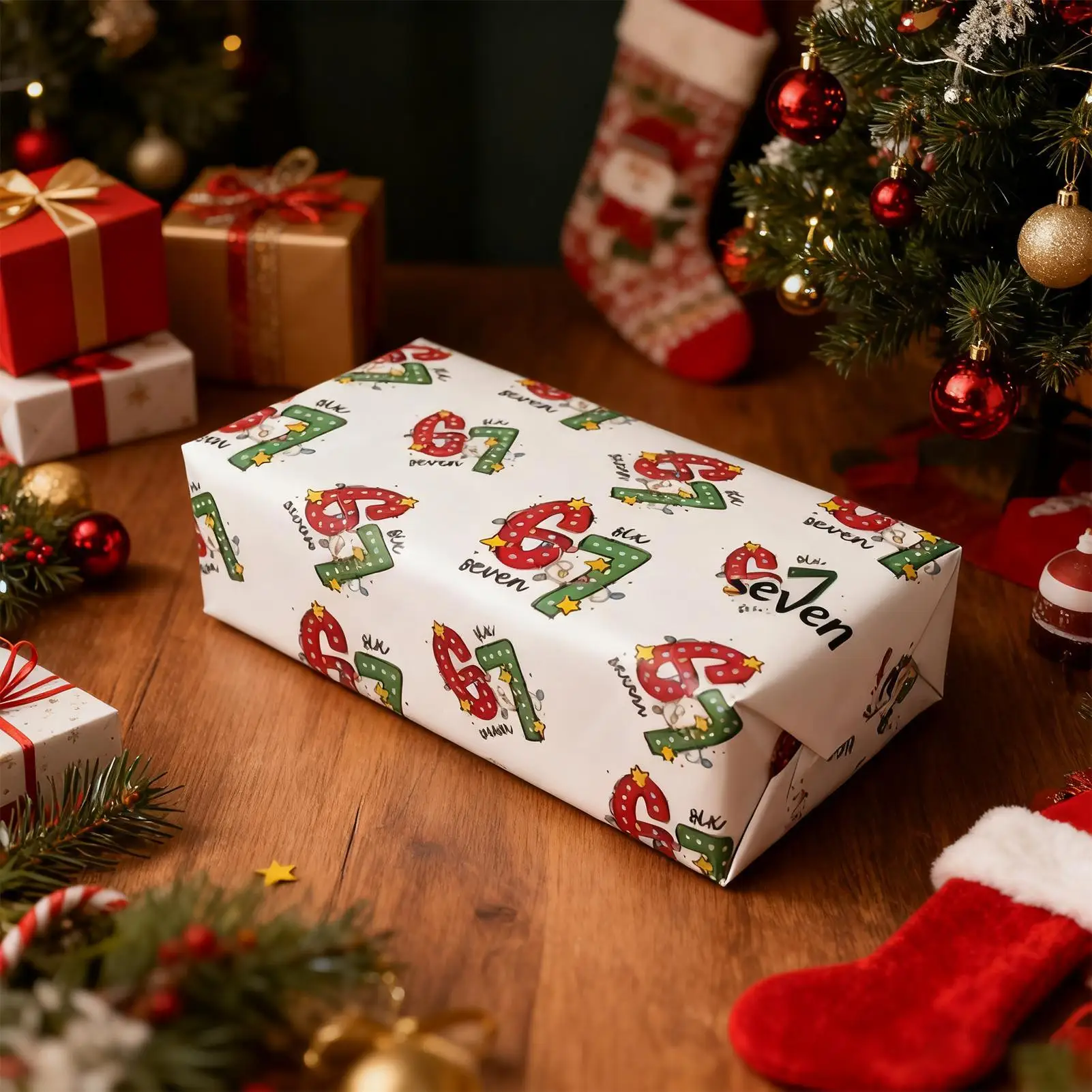 Cute Wrapping Paper Number 20 Pieces Packaging Elegant Wrapping Paper For Tradition Holiday Cheer Home Sharing Celebration
