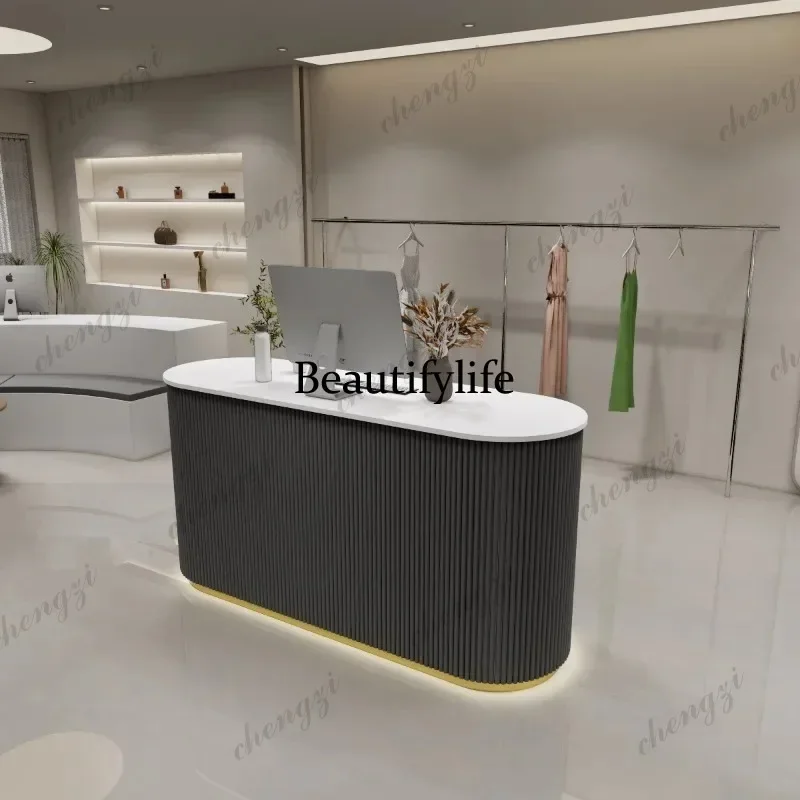R134 Beauty Salon Reception Desks Modern Aesthetic Minimalist Design Reception Desks Unique Small Comptoire Accueil Comptoire Ac