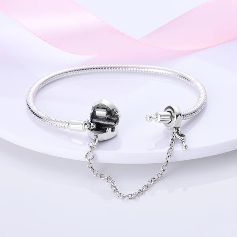 2026 New 925 Sterling Silver 17‑20CM Heart‑Shaped Key Lock Foundation Chain Bracelet For Women Fashion Anniversary Jewelry Gifts