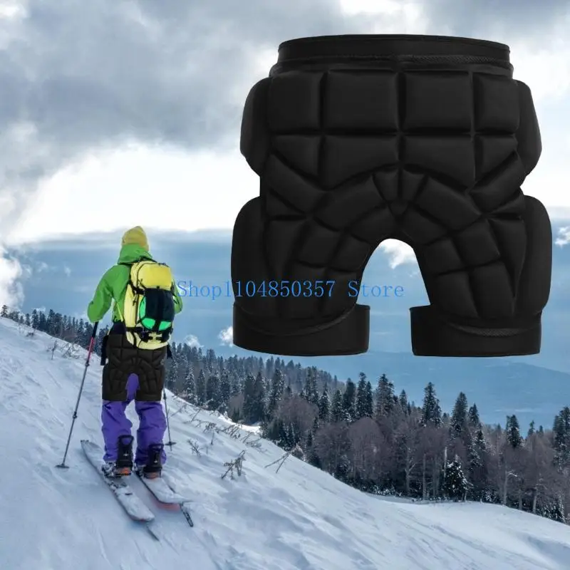652F 3D Hip Pad for Kid Teen Adult Comfortable Hip Protective Pad Button Pad Snowboard Protective Gear for Skiing