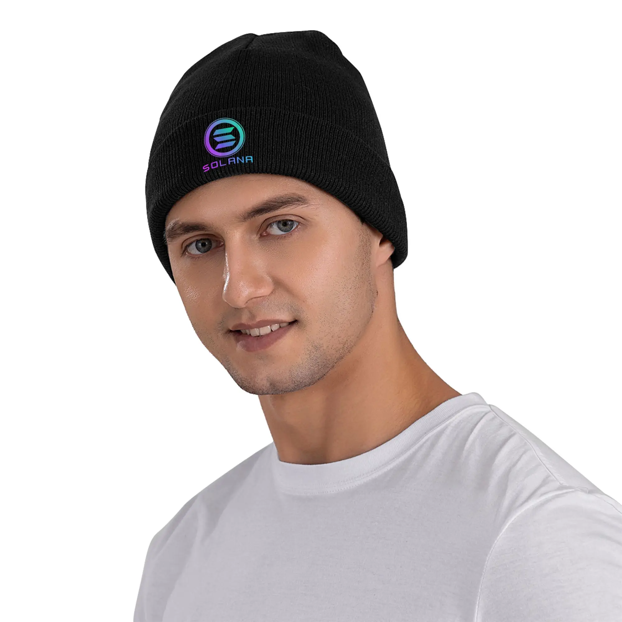 

Solana Cryptocurrency- Solana SOL Winter Skullies шапки шапка теплые осенние вязаные шапки шапки для женщин и мужчин