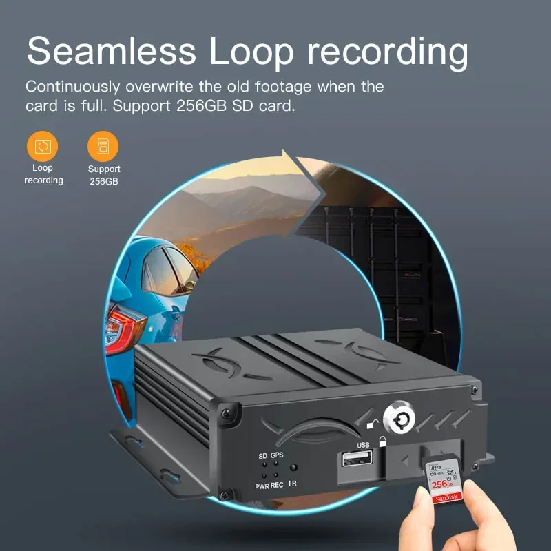 CCENTEN Truck Bus Video Recorder Sd Card Local MDVR with 4 Camera Truck Car Bus Lorry 1 YEAR OEM Accepted Customer Requireme