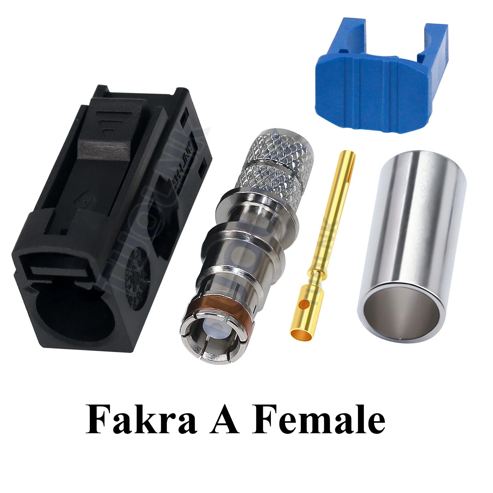 Fakra Crimp Connector for LMR195 RG58 RG142 RG400 Cable Car Radio FM GPS Antenna Fakra Adapter A B C D E F G H I K Z Male