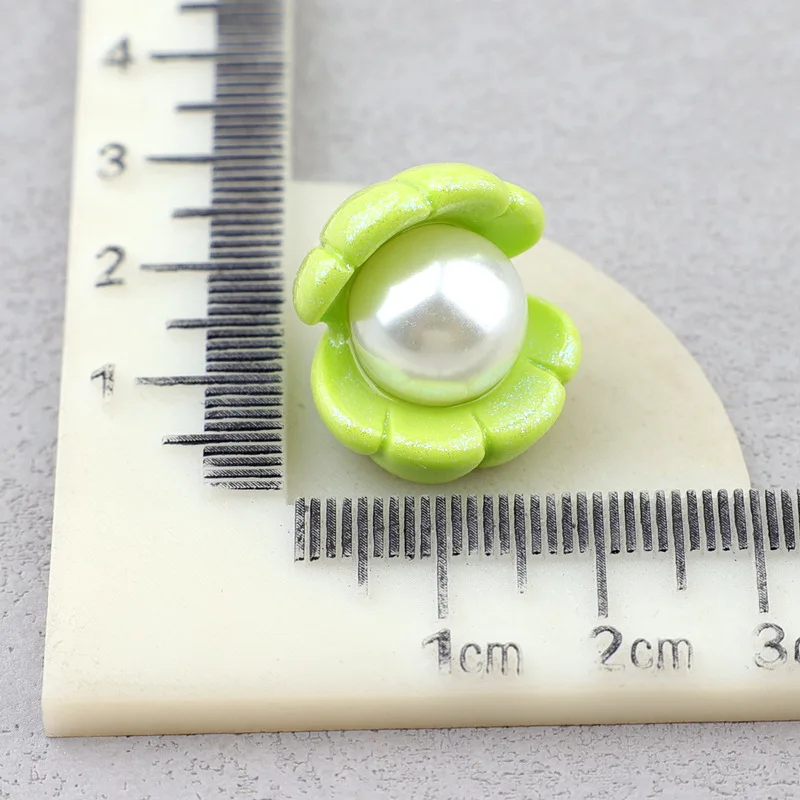 10Pcs Resin Seashell Flatback Flat Back Cabochon DIY Dollhouse Ornament Miniature for Phone Case Jewelry 3D Mother of Pearl