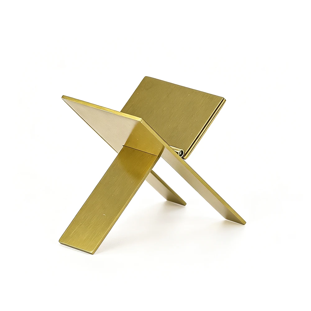 Portable Folding Cigar Stand Brass Metal Cigar Rest Holder Rack Travel Pocket Smoking Accessories Display Bracket Gadget MenGift