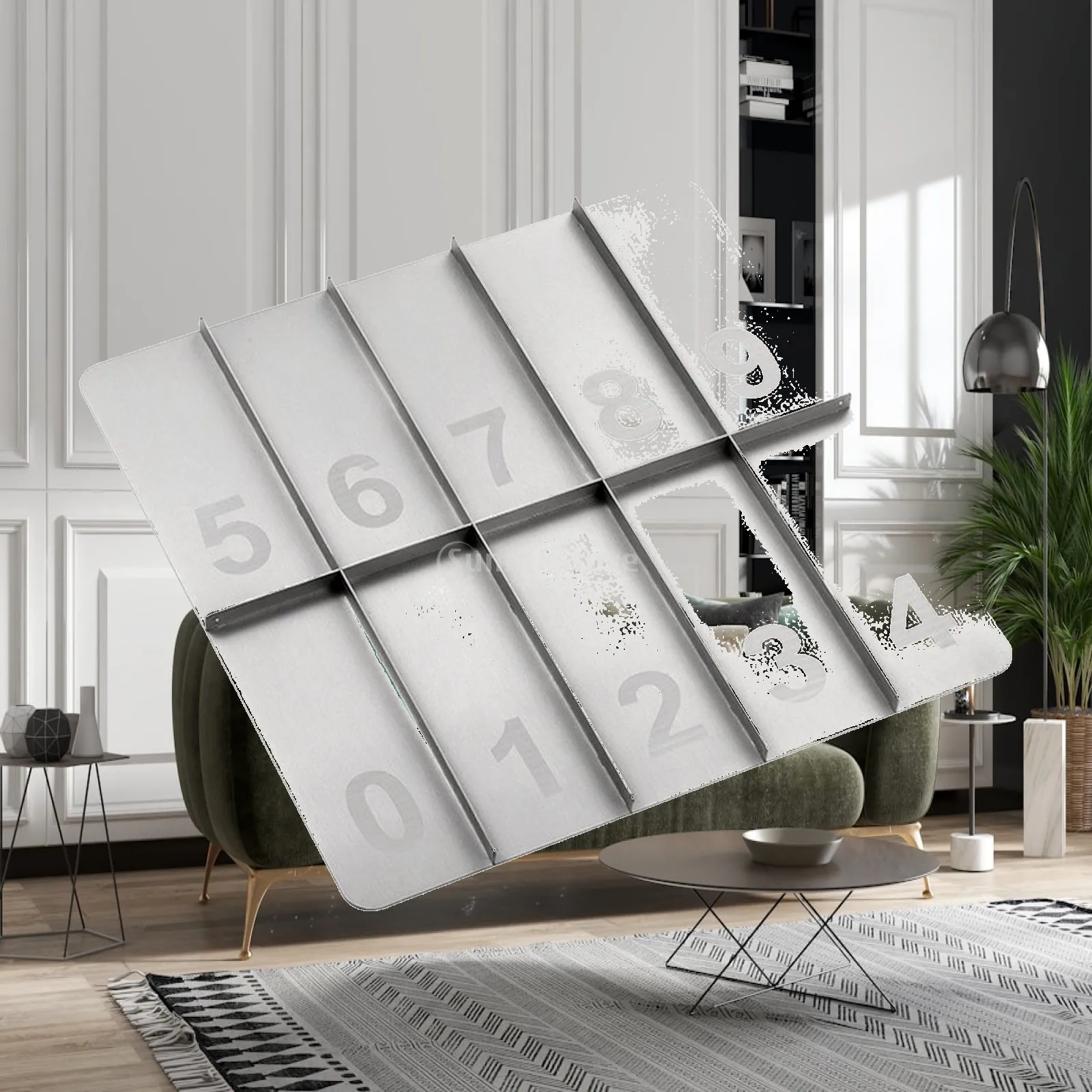 Sturdy Straw Storage Rack for Countertop Cup Lid Holder with Separator Panels for Bar Cafe Kitchen Use