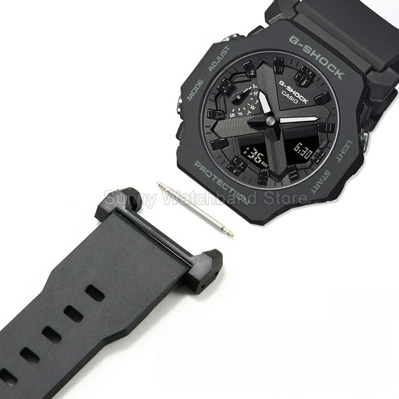 Shock Absorbing Seamless Wrap Resin Converter Watchband Accessories for Casio G-SHOCK GA2300 24mm Flexible Matte Lug Design