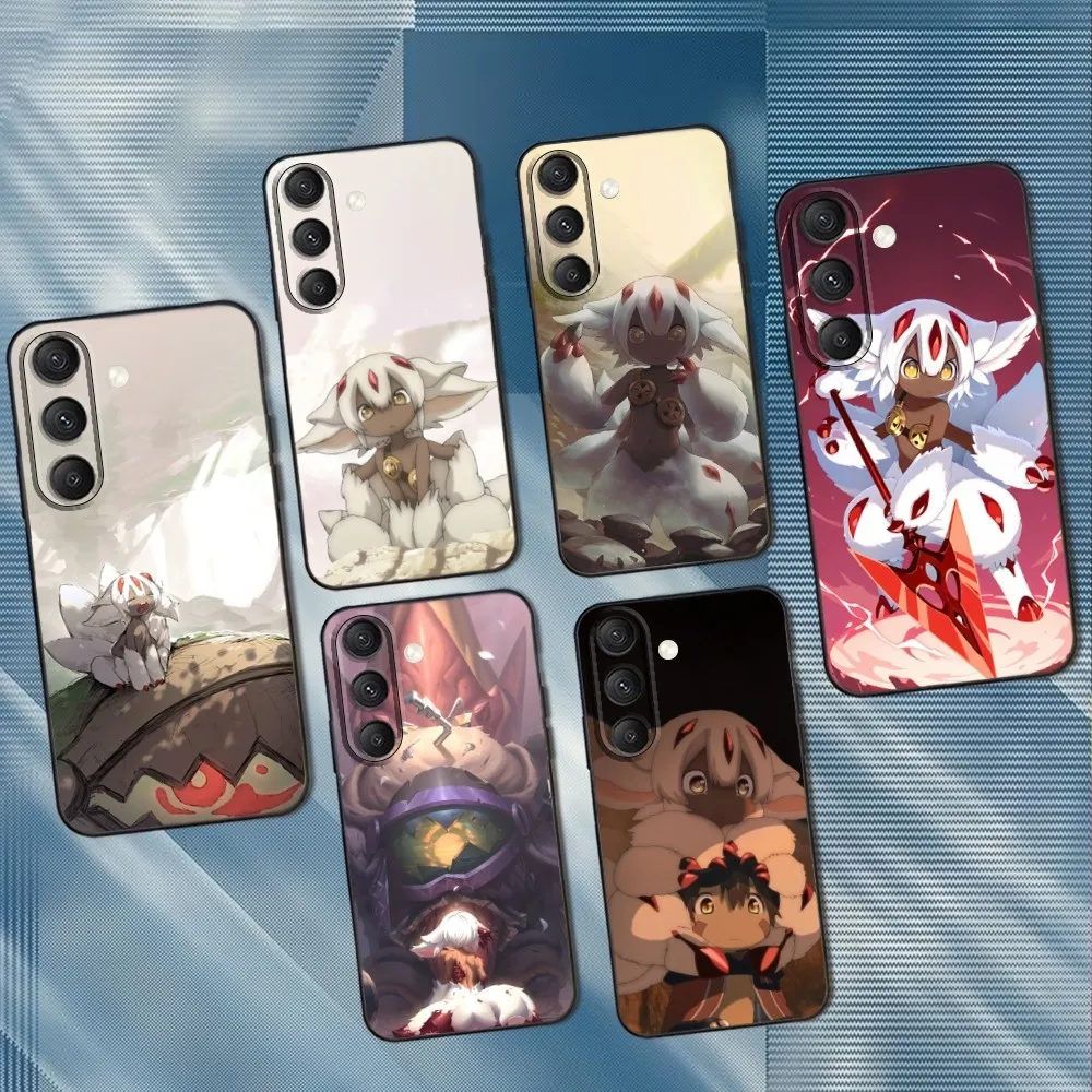 

M-Made In A-Abyss Faputa Phone Case For Samsung S25,S24,S23,S22,S21,S20,S10,Ultra,Plus,Lite,FE,Soft Silicone Black Cover