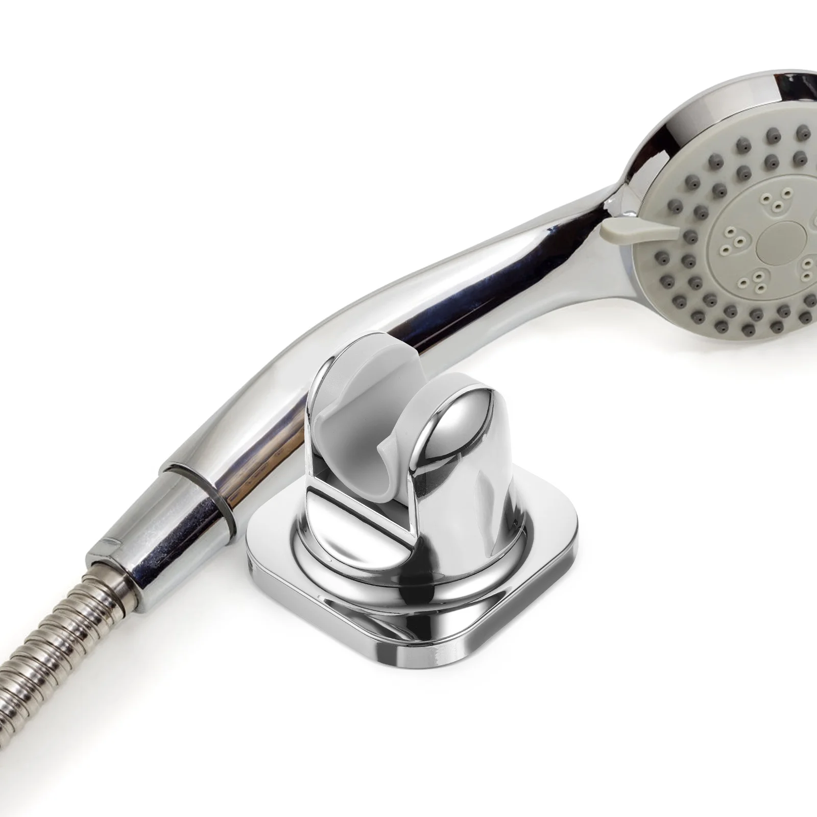 

Adjustable Electroplated Showerhead Holder For Handheld Shower Mount Wall Bracket Adhesive Bathroom Supplies