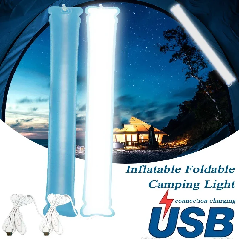 New Portable Inflatable Folding Lamp Handheld Suspension Magnetic Suction Tent Light Camping Outdoor Lamp USB Charging