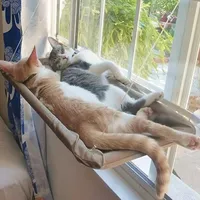 1 Pcs Pet Cat Hammock Hanging Cat Bed Bearing 20Kg Comfortable Cat Sunny Window Seat Mount Kitten Climbing Frame Pet Accessories