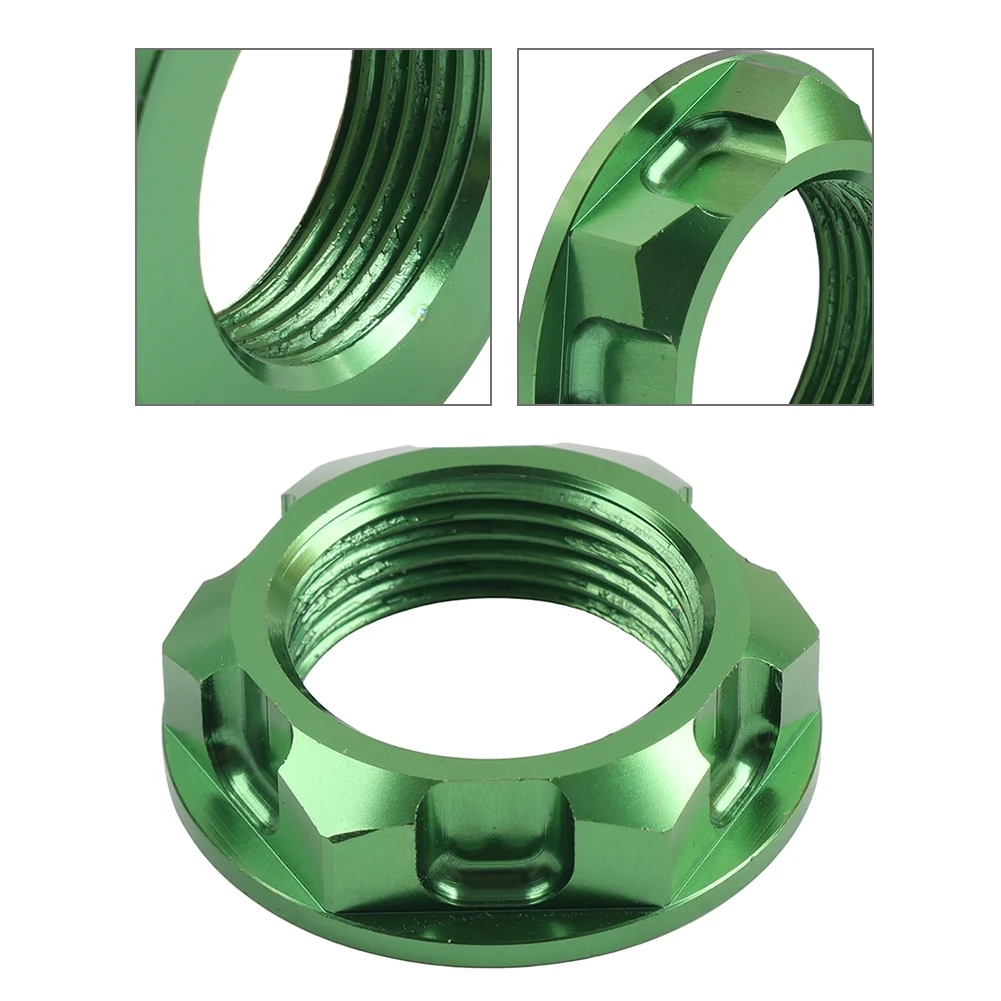 1Pc Motorbike Steering Stem Nut CNC Green For Kawasaki KX 125 KX250 KX250F KX450F KX450X For SUZUKI DR-Z 400 WR250R