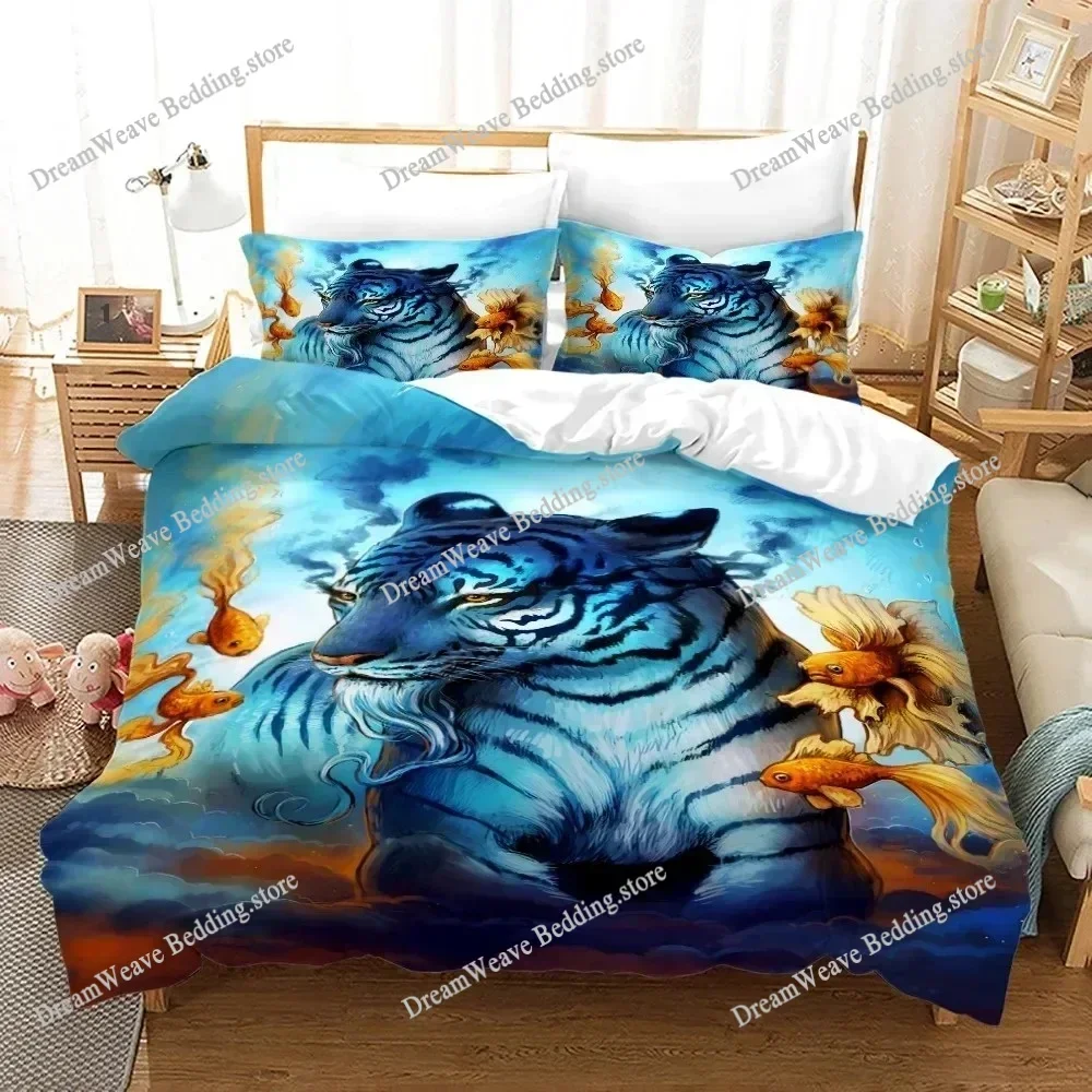 3D Print Anime Monster Bedding Set Single Twin Full Queen King Size Animal Tag Lion Wolf Bed Set Adult Bedroom Duvetcover Set592 5