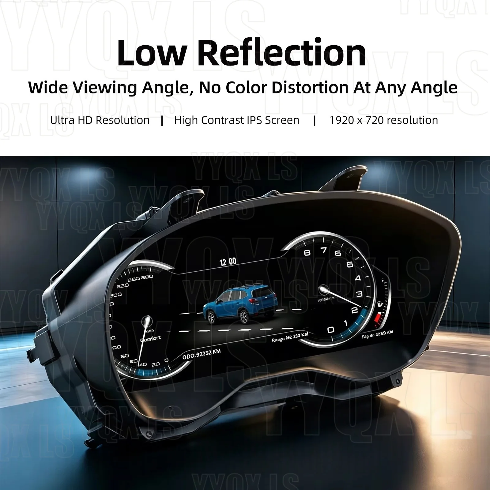 12.3 inch Car Radio LCD Digital Cluster Carplay For Subaru Forester 2019-2024 Speedometer Instrument Dashboard Display Smart