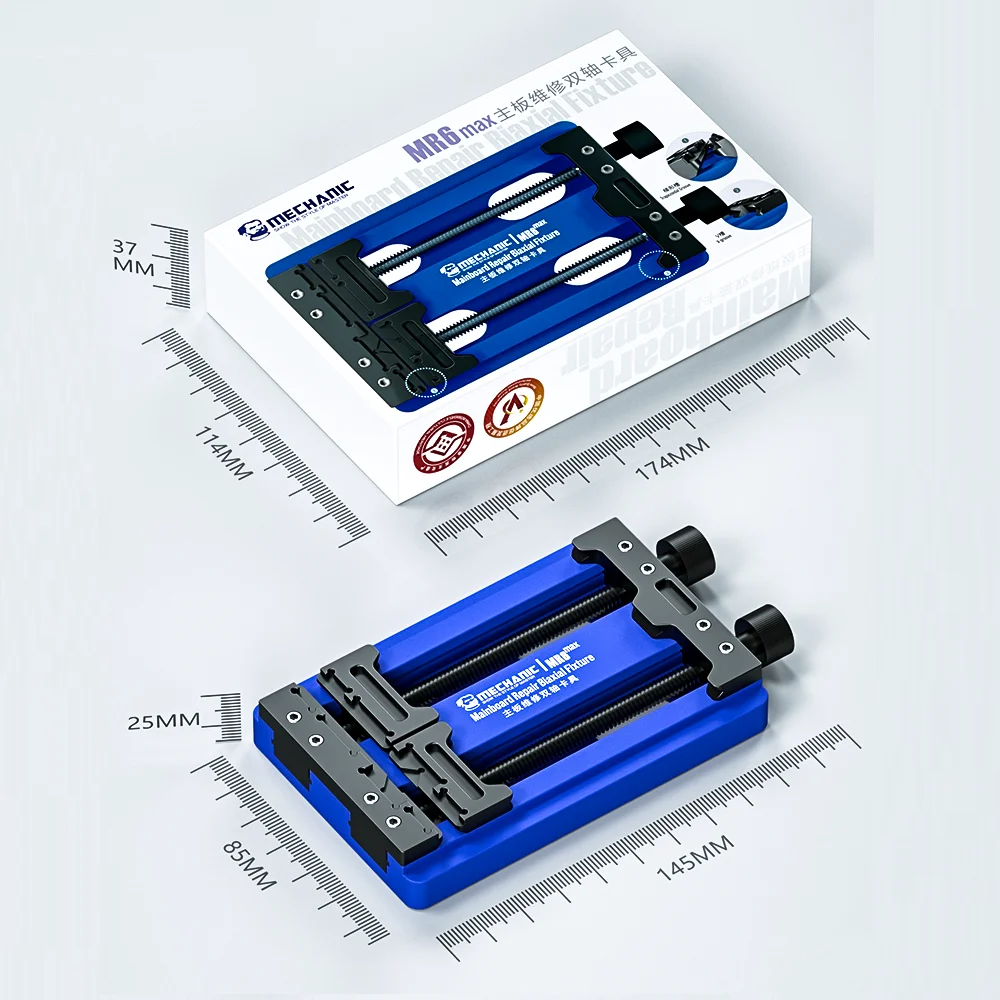 MECHANIC MR6 Max Universal PCB Board Holder Double-Bearing Soldering Fixture for Mobile Phone Mainboard IC Chip Maintenance Tool