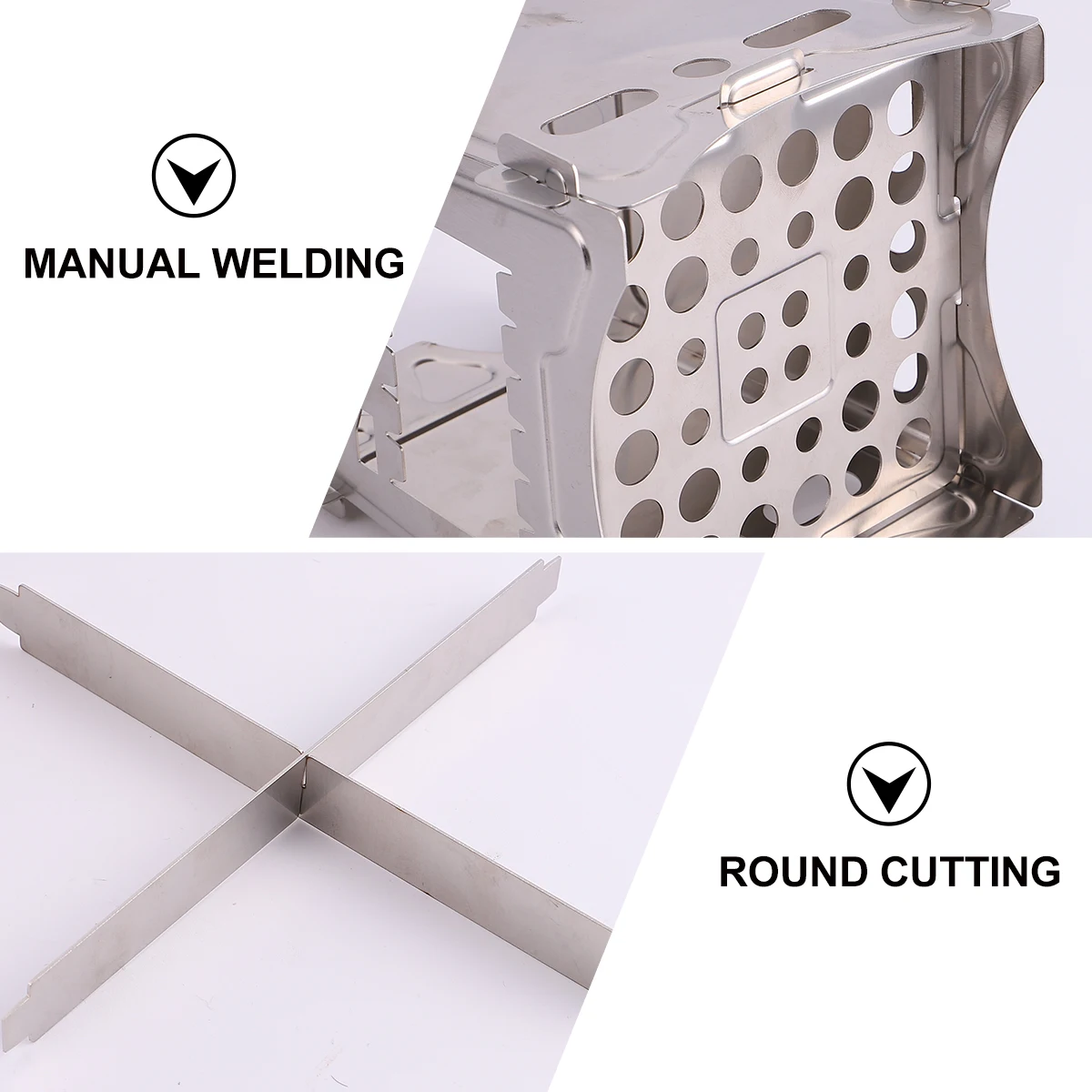 

Outdoor Portable Stove up Camping Barbecue Stainless Steel Small Firewood Burning Cookware