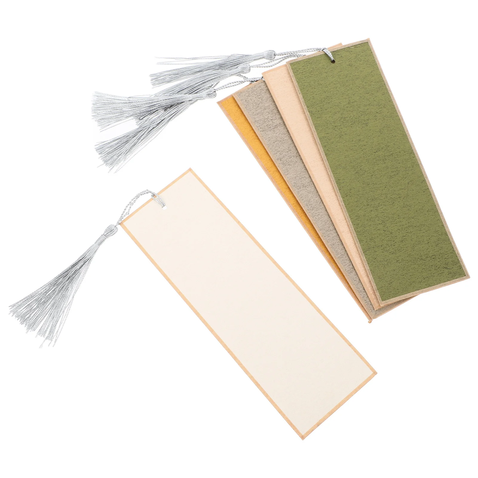 

5Pcs Unique Chinese Style Bookmarks DIY Blank Cardstock Bulk Tassels Calligraphy Projects Gifts Bookmarks Making Kit