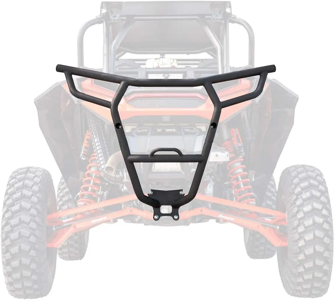 Rear Bumper for 2018-2021 Polaris RZR XP Turbo S, 2019-2021 XP 4 Turbo S, Wrinkle Black, Tow Point USA