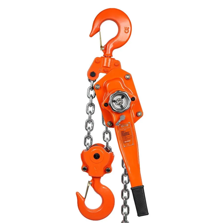 

Manual Lever Chain Hoist 6 Ton 13200 lbs Capacity 10 FT Come Along G80 Galvanized Carbon Steel with Weston DoublePawl Brake Au