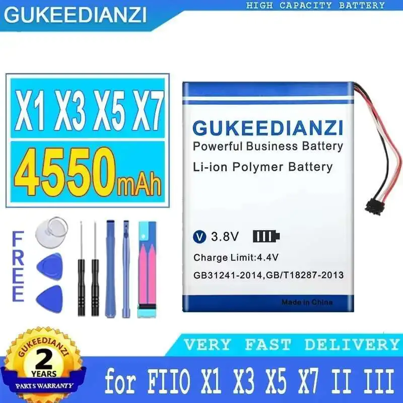 

High-Capacity 4550mAh Music Player Battery for FIIO X1 2nd X3 X5 X7 1st 2nd Speaker Music player, X3 X5 X7