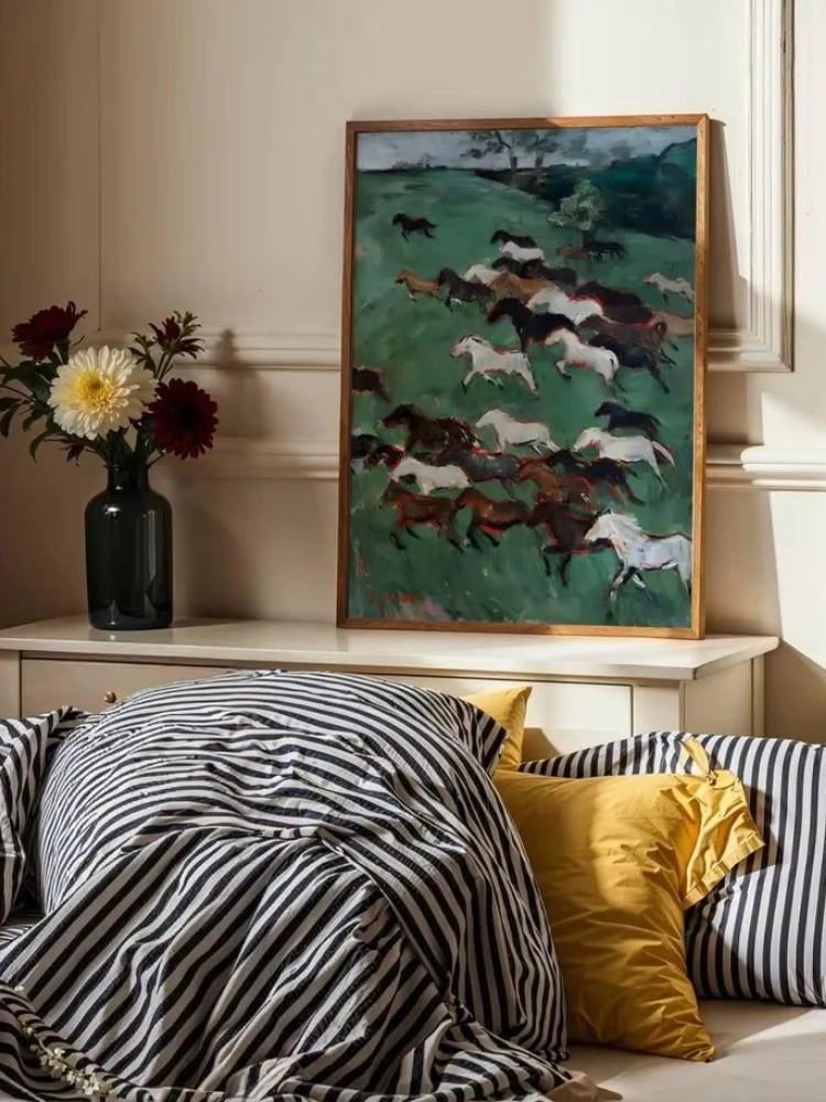 Galloping Horses Impressionist Animal Oil Painting By Numbers Modern Wall Decor for Living Room Bedroom Perfect Gift No Frame