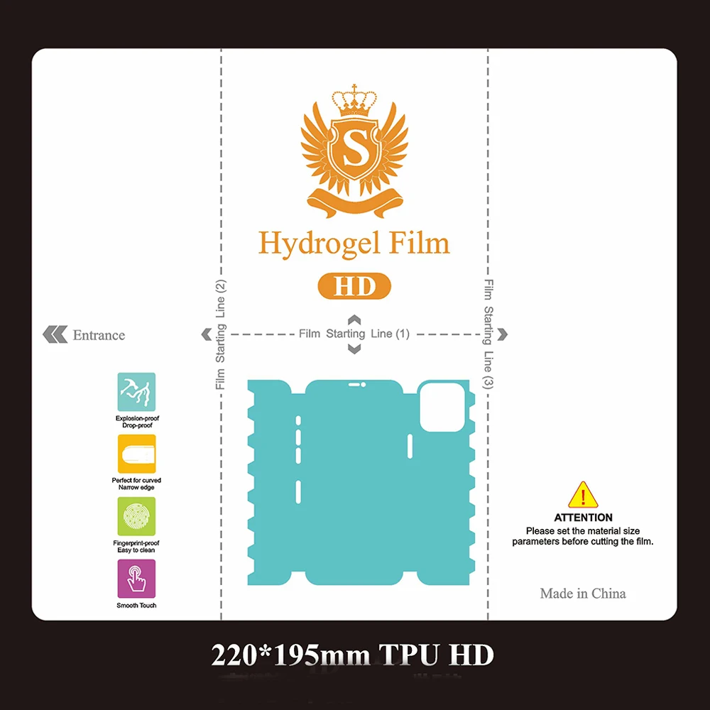 360 Toàn Thân Phủ Sóng Hydrogel Cho Fonlyu Refox Cắt Plotter Điện Thoại Màn Hình Cong Bảo Vệ Bướm Hydrogel Phim Bộ 50