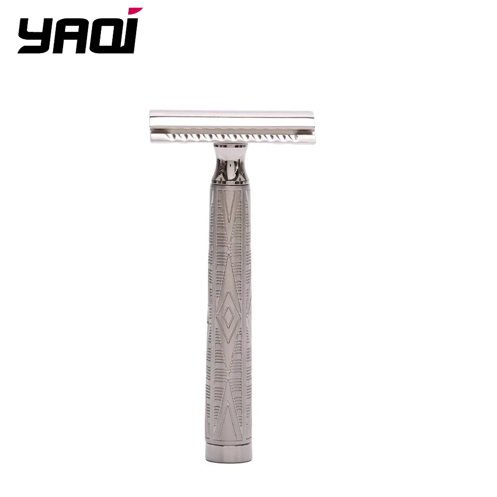 Yaqi Nickle Color Mens Safety Razor for male With Flipside Head