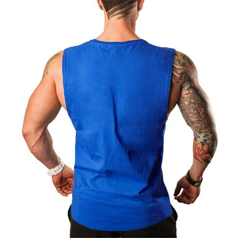 Muscleguys Gym Clothing Cotton Bodybuilding Stringer Tank Tops Mens Fitness Vest Hulk Weightlifting Sleeveless Workout Singlet