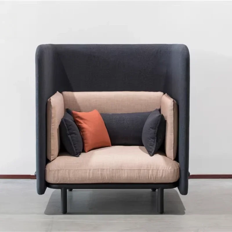 

Restaurant Business Negotiation Sofa High Back Card Seat Modern Industrial Wind Iron Art Cafe Leisure Double Sofa Combination