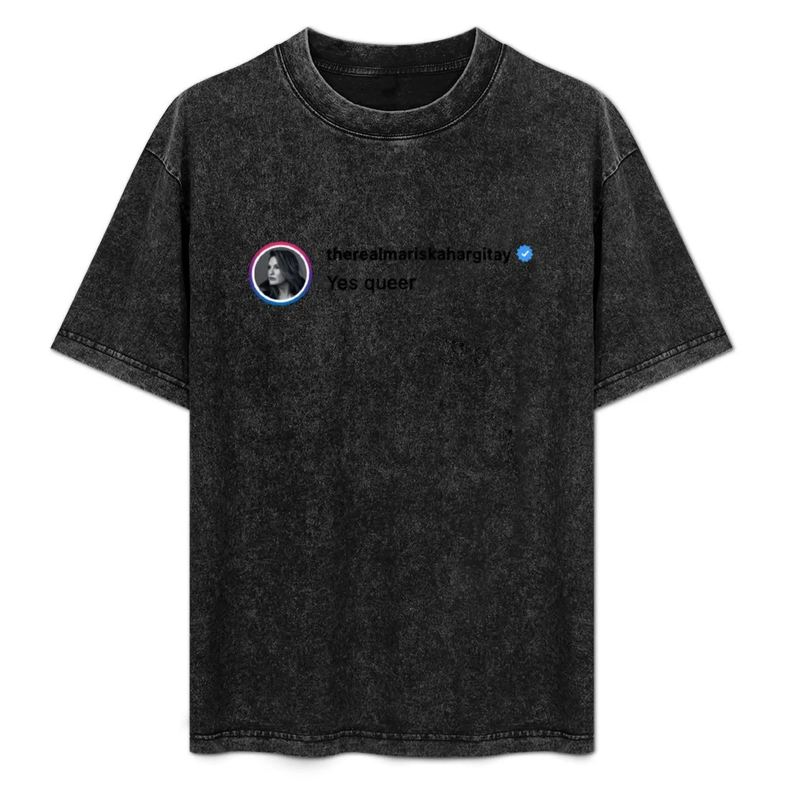 

yes queer (mariska hargitay) T-Shirt Gym Wear Breathable Short Sleeve Tee