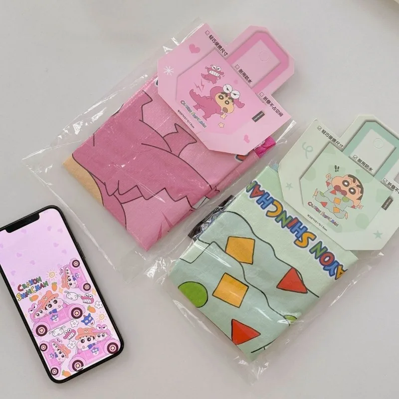 Crayon Shin-chan dessin animé toile sac à déjeuner Anime Portable école bureau Bento boîte mignon enfants adulte isolé déjeuner fourre-tout sac