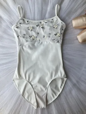 tuta da ginnastica per tuta da ginnastica ricamata con reggicalze per pratica di balletto per adulti da donna personalizzata