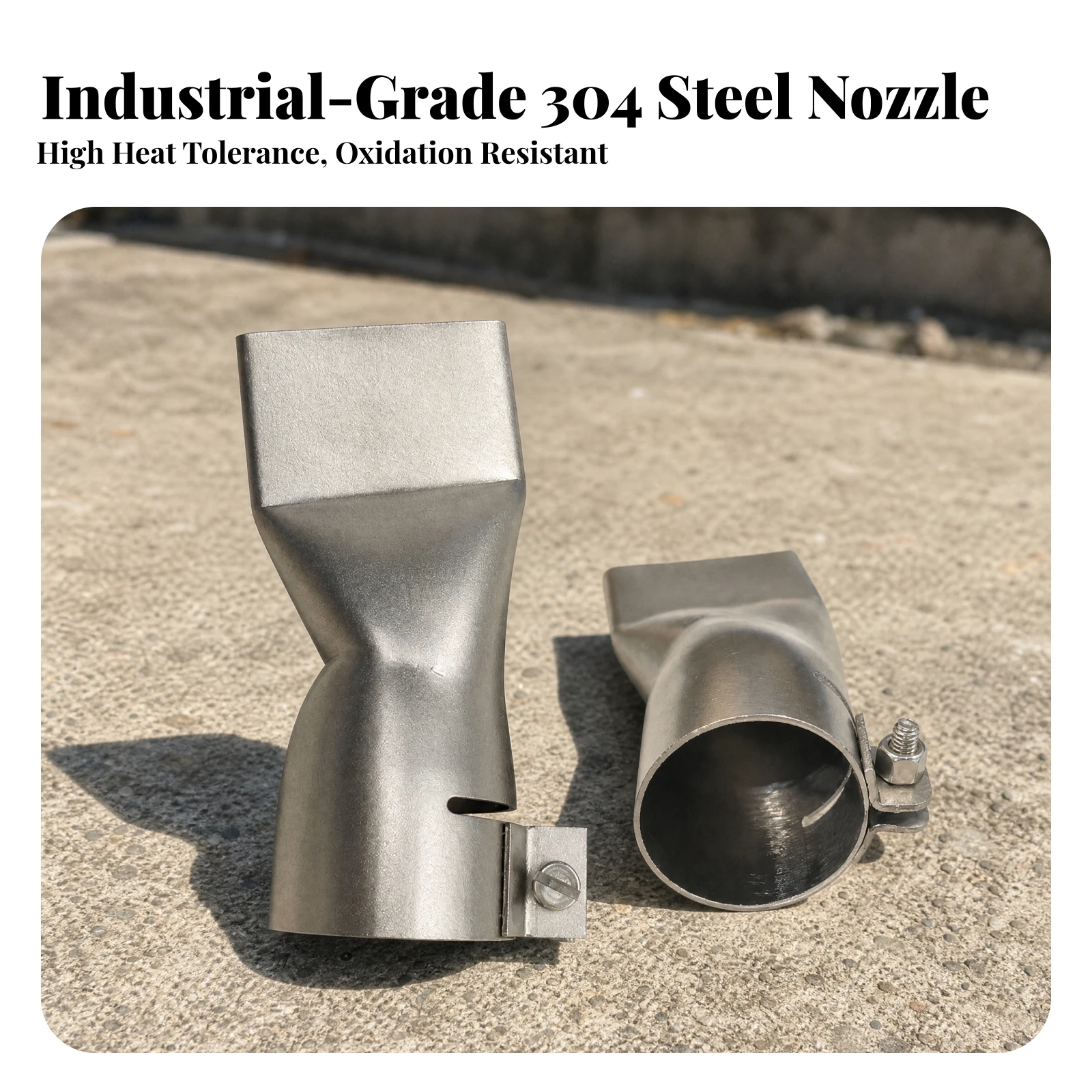 40mm Flat Mouth Hot Air Joining Nozzle Stainless Steel Wide Flat Hot-Air Joining Nozzle High Temperature Resistant Long-Lasting