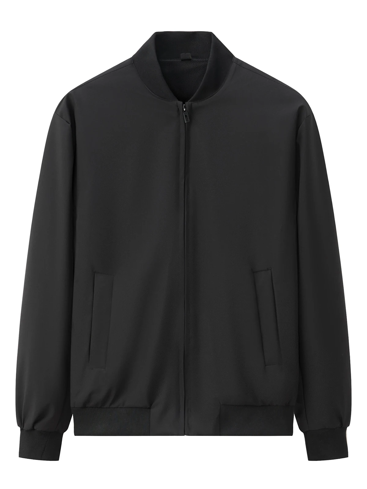 

Casual Pilot Jaet for Men Straight Leg Stand Collar Knitted Hem Spring Autumn Outerwear Stand Fit Long Sve Color