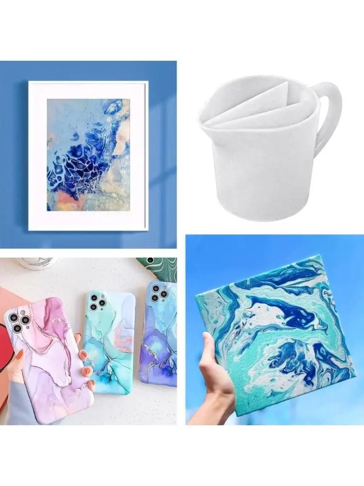 Reusable Silicone Craft Cup 500ML with for Paint Mixing