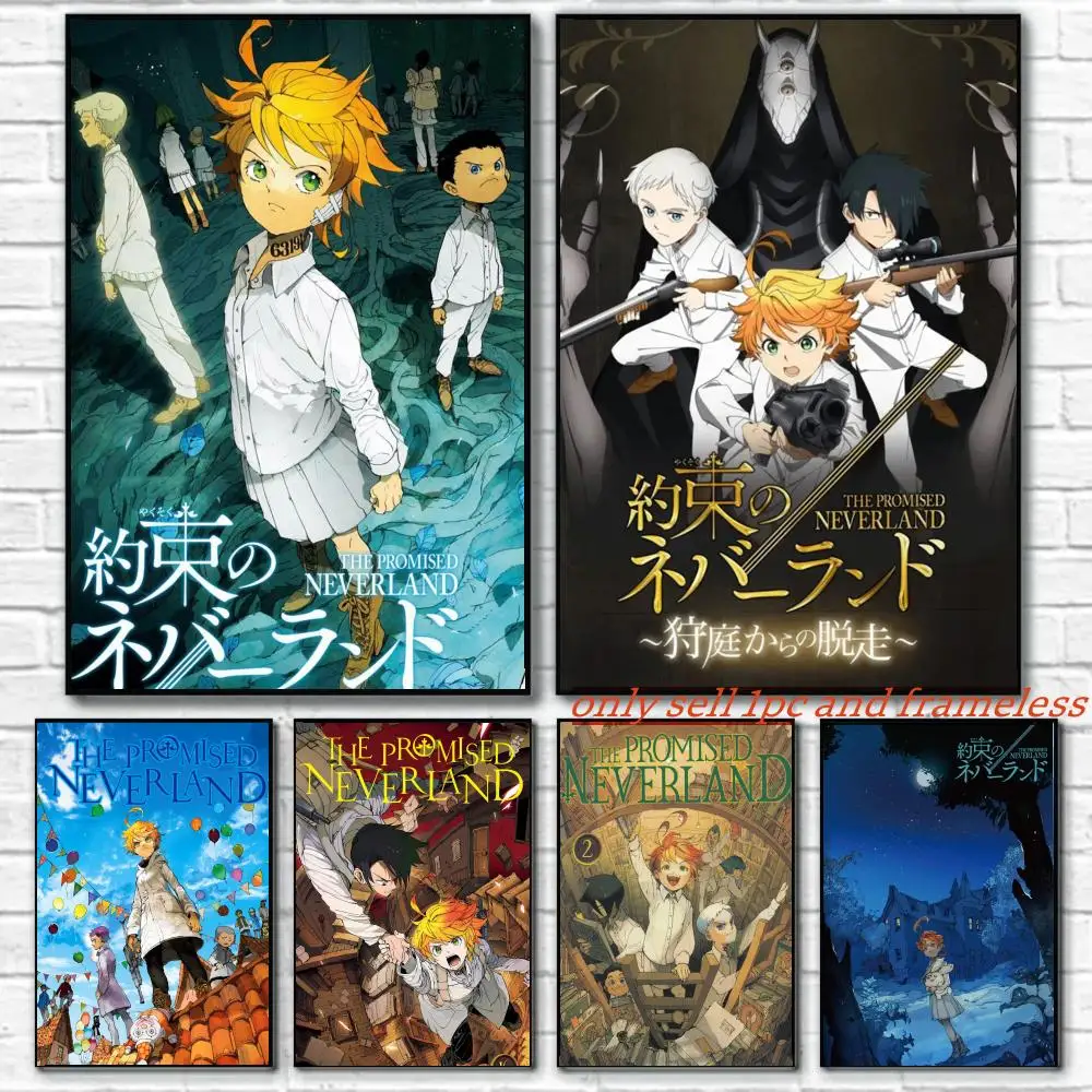 Manga Series The Promised Neverland-Anime Poster Wall art poster paintings are suitable for clubs living rooms and bedroom