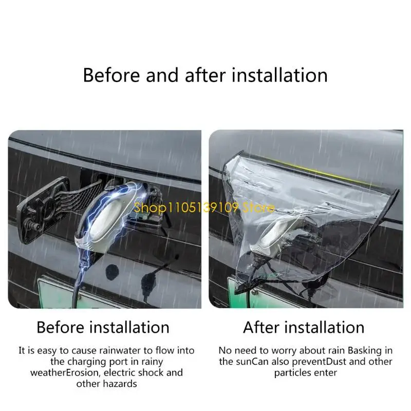 شاحن EV غطاء منفذ التوصيل مقاوم للماء الغبار شاحن حامي السيارة الكهربائية