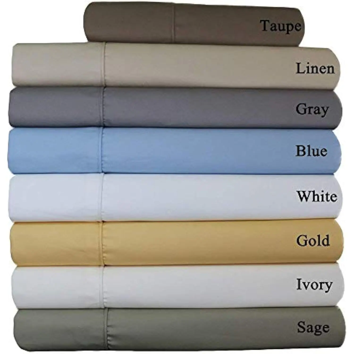 Set di lenzuola King 4 pezzi in misto cotone e 650 fili, bianco