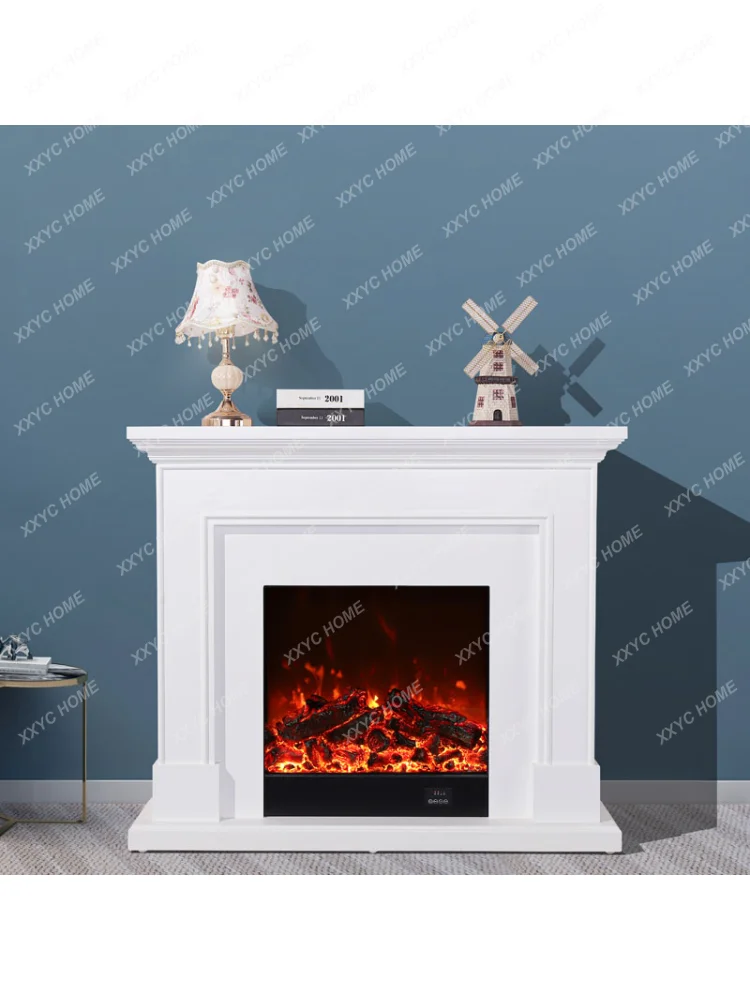 1.2 M Light Luxury American Style Fireplace Simple Decorative Cabinet Rack Heater Household Electric Fireplace  Customization