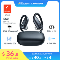 1MORE S50 Open Ear Wireless Bluetooth Headphones Fast Charge 38H Playtime IPX7 Waterproof Headset Wireless Headphone Earbuds