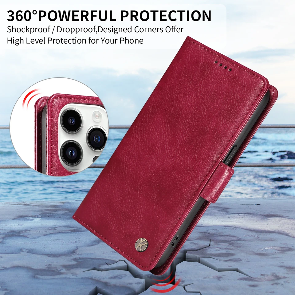 Funda de Cuero Tipo Cartera para Samsung Galaxy A9 2018 A8 A7 A6 Plus A5 2017 A3 2016 A14 A13 Lite A12 A10S A10 A17 A16 A15 5