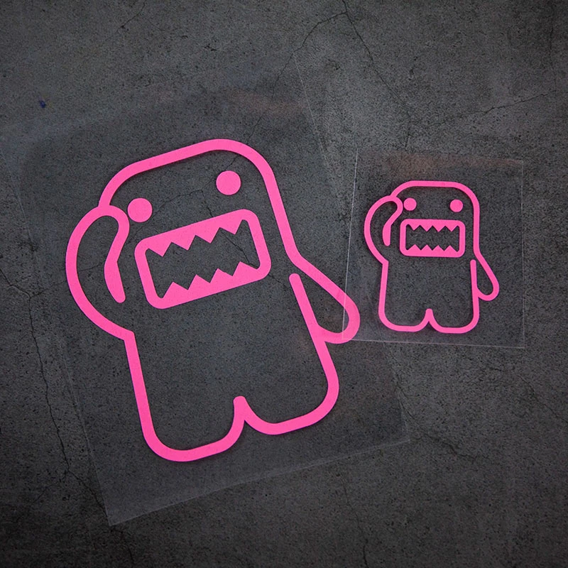 Pegatinas de Vinilo Multicolor de Domo-kun, Calcomanías JDM Lindas para Protección Solar, Decoración Impermeable y Antiarañazos para Carrocería, Tanque de Combustible y Ventanas