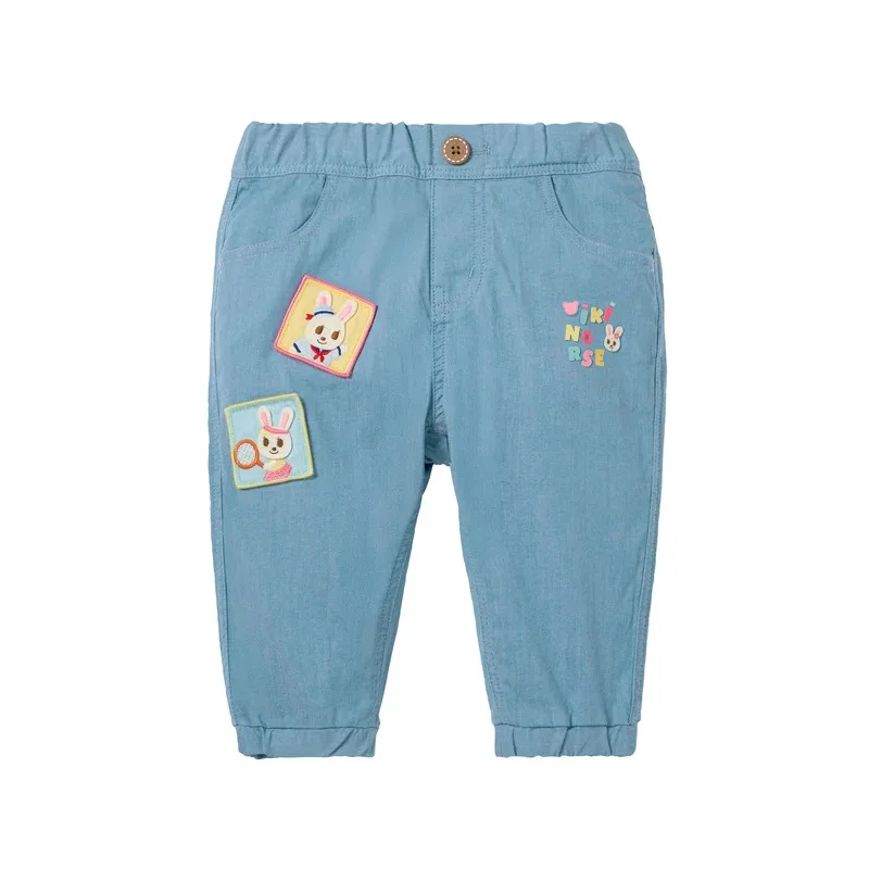Fashion Kids Casual Pants Boys Girls Toddler Baby Cute Cartoon Bear Rabbit Letter Alphabet Embroidery Cotton Soft   Long Pants 