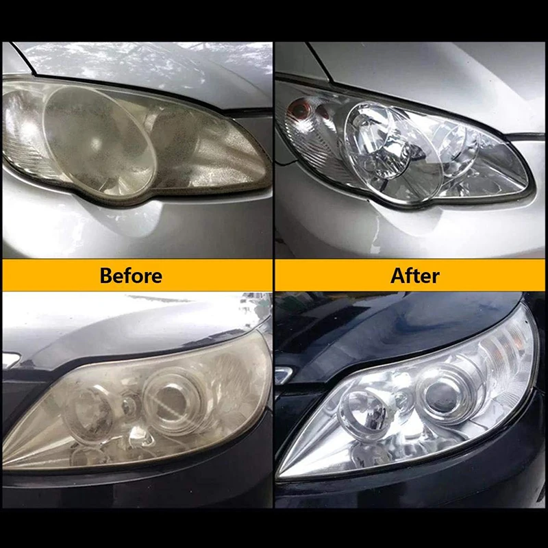 HGKJ 8 Lamp Renvation Polished Headlight Brighter Polisher Restoration Polishing Kit Headlights Liquid Polymer Auto Accessories