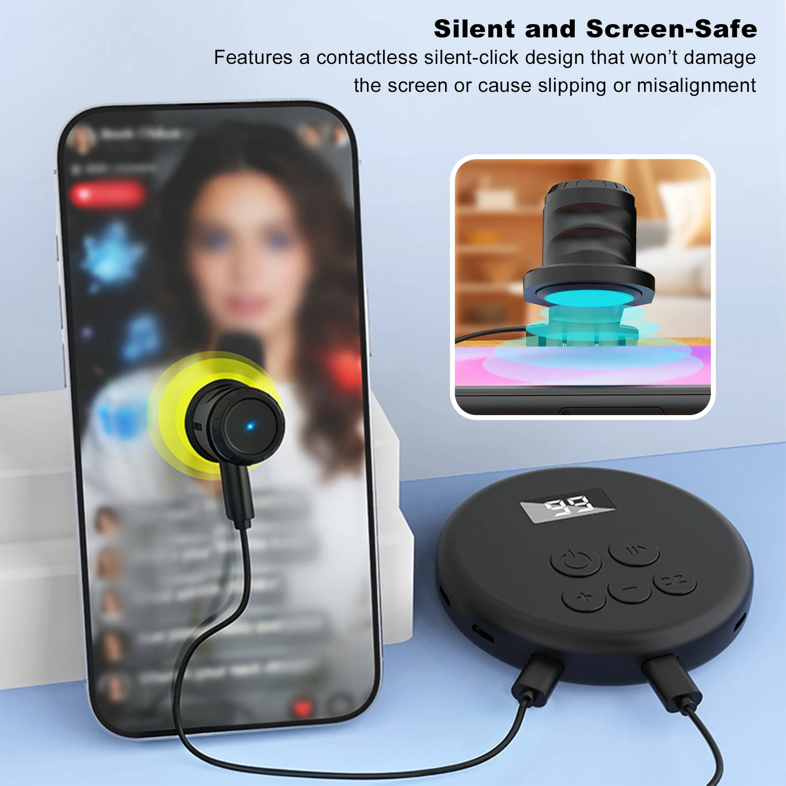 Universal Mobile Phone Screen Auto-clicker 199 Adjustable Speeds Fast Click Tapper for Games Live Broadcasts Deal Reward Tasks