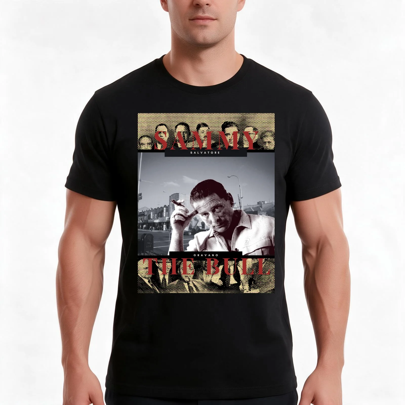 SAMMY THE BULL T-Shirt, Summer Casual Cotton Tee, Oversized Streetwear Tops, Vintage Graphic Print, Loose Fit Short Sleeve