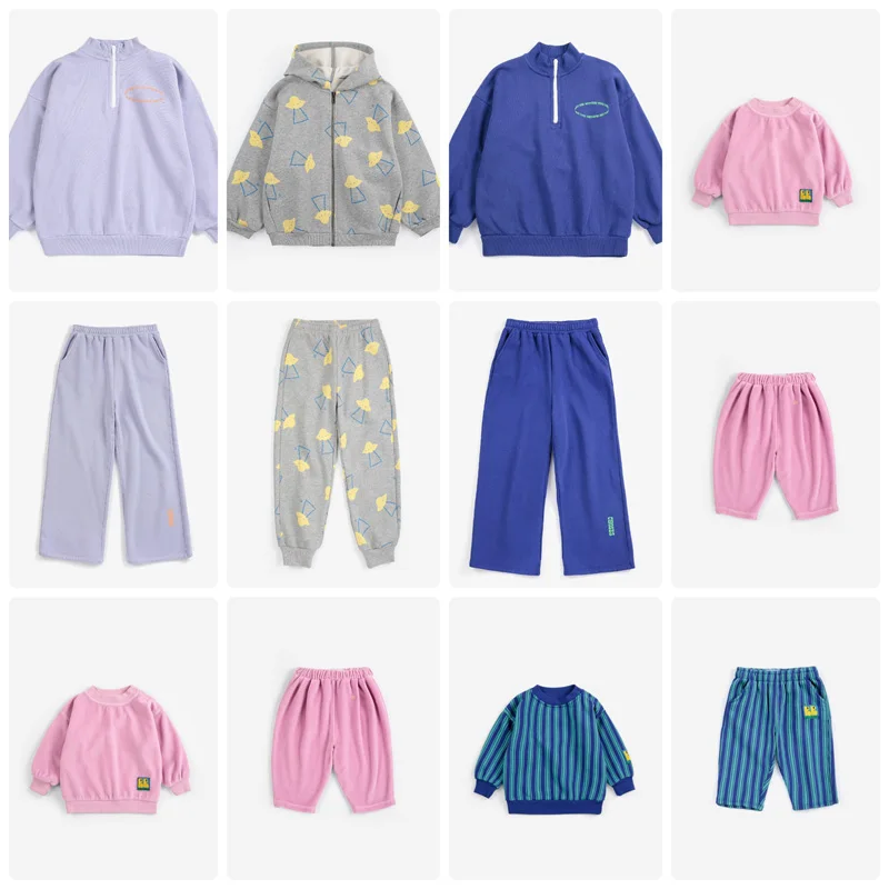 Partial Spot Goods 2026 BC NEW Autumn Baby Girls Sweatshirts Sets Cartoon Print Hoodies Kids Boutique Clothes Boys Winter Pants