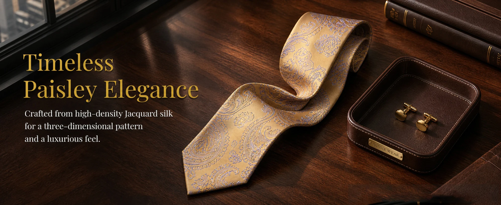 20 Farben Herren Formelle Lila und Rote Paisley Jacquard Krawatte Schal und Krawattenklammer Set Jacquard-Webart Geeignet für Hochzeiten Herren-Geschenk – Detail 2