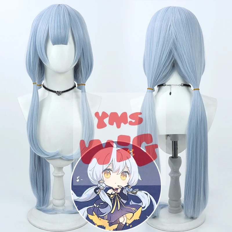 

MEDIUM5 Stardust Whisper of The Star Cosplay Wig 80cm Long Light Blue Heat Resistant Synthetic Hair Anime Party Wigs + Wig Cap