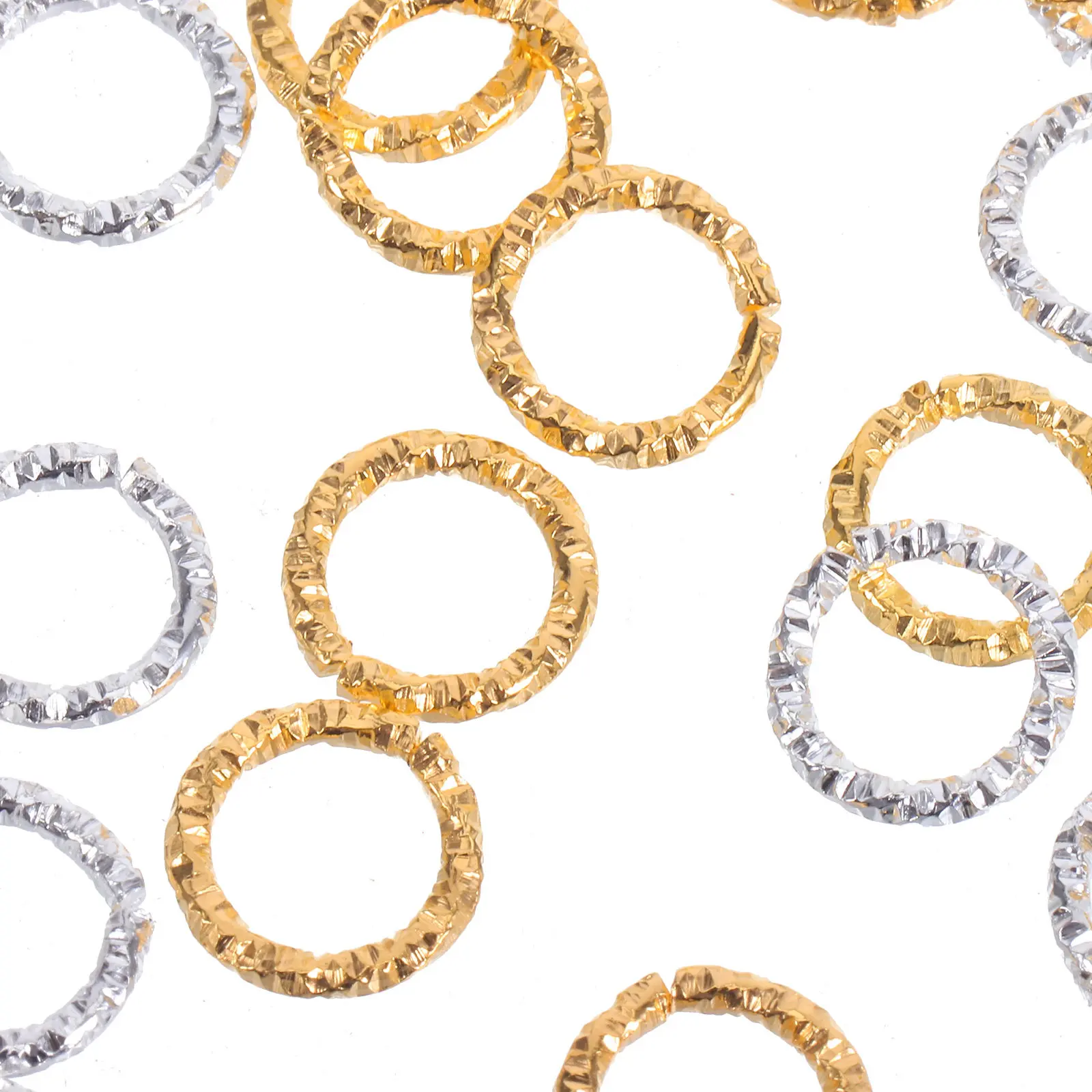 600Pcs Twisted Open Jump Rings Silver Golden Metal Connectors Jewelry Making Supplies Necklace Earring Repair Crafting Findings